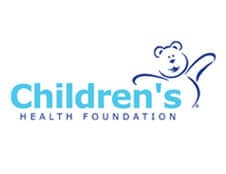 Logo of Children's Health Foundation, who Sloan Stone Design Supports.